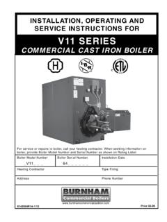 V11 SERIES - Burnham Commercial Boilers