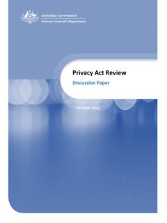 Privacy Act Review - consultations.ag.gov.au