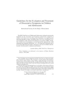 Guidelines for the Evaluation and Treatment of ...