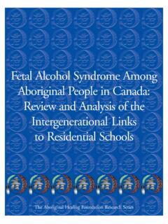 Fetal Alcohol Syndrome Among Aboriginal People …