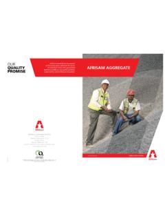 OUR QUALITY AFRISAM AGGREGATE PROMISE