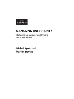 Managing Uncertainty - The Economist