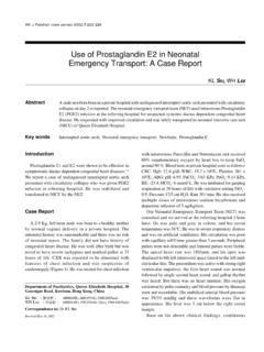 Use of Prostaglandin E2 in Neonatal Emergency Transport: …