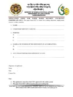 APPLICATION FORM FOR PAPER BASED SECURITY …