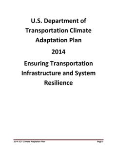 U.S. Department of Transportation Climate …
