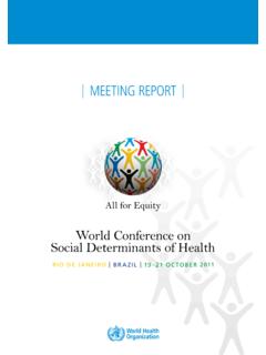 MEETING REPORT - World Health Organization