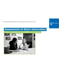 Direct Observation Template Guidance - Skills for Care