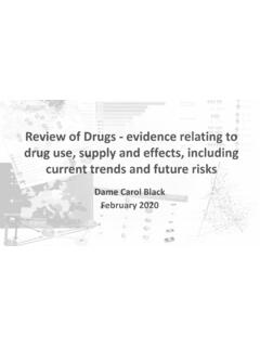 Review of Drugs - evidence relating to drug use, supply ...