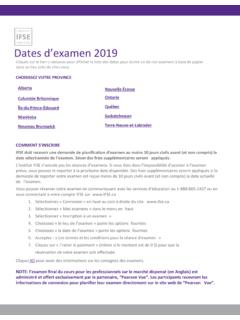 Dates d’examen 2018 - ifse.ca