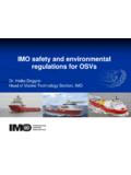 IMO safety and environmental regulations for OSVs