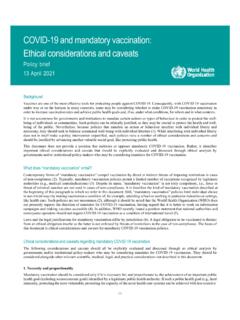 COVID-19 and mandatory vaccination: Ethical considerations …