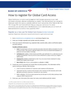 How to register for Global Card Access - BofA Securities