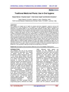 Review Article Traditional Medicinal Plants: Use in …