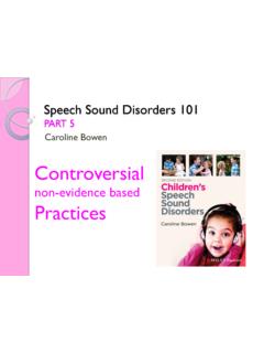 Caroline Bowen - Speech-Language Therapy