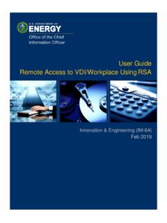 User Guide Remote Access to VDI/Workplace Using RSA