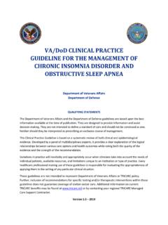 VA/DoD Clinical Practice Guideline for the Management of ...