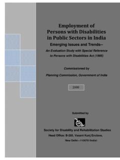 Employment of Persons with Disabilities in Public Sectors in