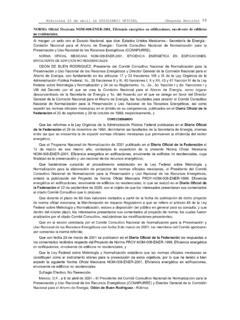NORMA Oficial Mexicana NOM-008-ENER-2001, Eficiencia ...