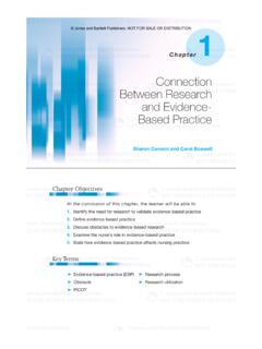 Connection Between Research and Evidence- Based Practice