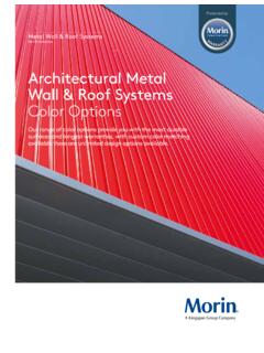 Architectural Metal Wall &amp; Roof Systems Color Options