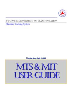 V MTS MIT USER GUIDE - wisconsindot.gov