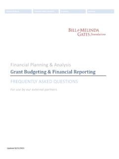 Financial Planning &amp; Analysis Grant Budgeting &amp; …