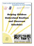 Helping Children Understand Routines and Classroom …