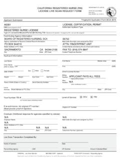 California Live Scan Request Form for Registered Nurse (RN ...