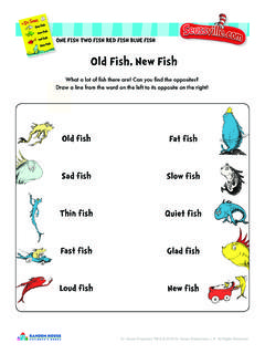 Old Fish, New Fish - Dr. Seuss