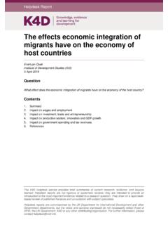 The effects economic integration of migrants have on the ...
