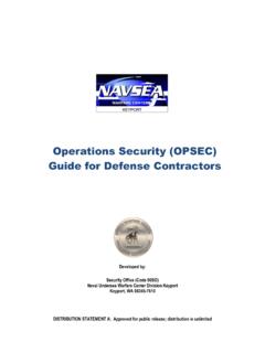 Operations Security (OPSEC) Guide for Defense Contractors