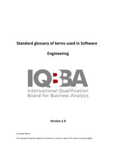 Standard glossary of terms used in Software Engineering