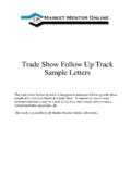 Trade Show Follow Up Track Sample Letters