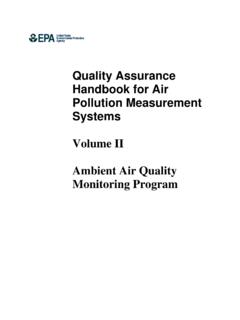 Quality Assurance Handbook for Air Pollution Measurement ...
