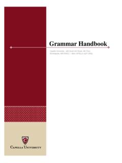 Grammar Handbook - Capella University
