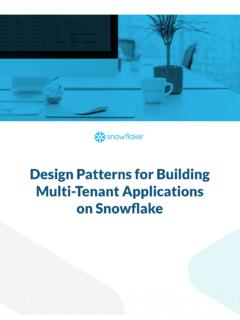 on Snowﬂake Multi-Tenan t Applications Design Patterns for ...