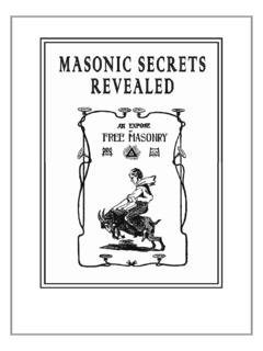 Masonic Secrets Revealed - Secrets of the Masons