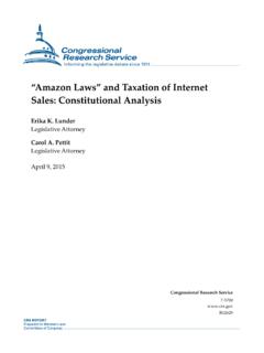 'Amazon Laws' and Taxation of Internet Sales ...
