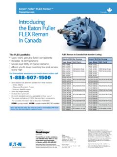 Canada Introducing the Eaton Fuller FLEX Reman in Canada