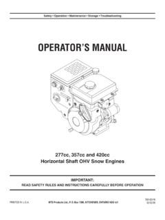 OPERATOR’S MANUAL - MTD Products