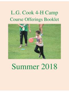 Summer 2018 - L.G.Cook 4-H Camp
