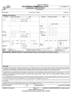 AGENCY CUSTOMER ID: CALIFORNIA COMMERCIAL AUTO …