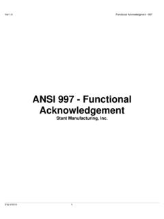 ANSI 997 - Functional Acknowledgement