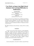 Case Study on Improving High School Students with Learning ...