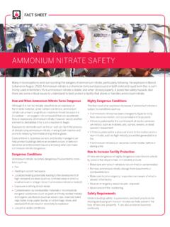 AMMONIUM NITRATE SAFETY - NFPA