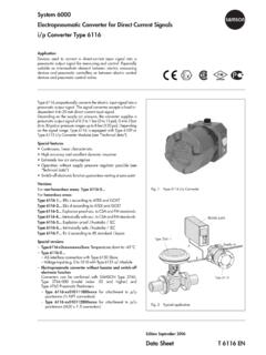 System 6000 Electropneumatic Converter for Direct Current ...