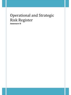 Operational and Strategic Risk Register - KZN …