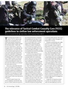 The relevance of Tactical Combat Casualty Care (TCCC ...