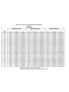 University of Tennessee - Salary Schedule Regular ...