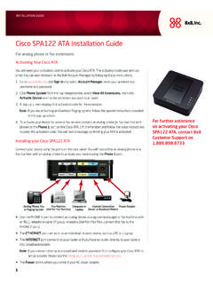Cisco SPA122 ATA Installation Guide - Sims